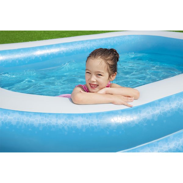 BESTWAY BLUE RECTANGULAR FAMILY POOL 262 X 175 X 51 CM – Bild 5