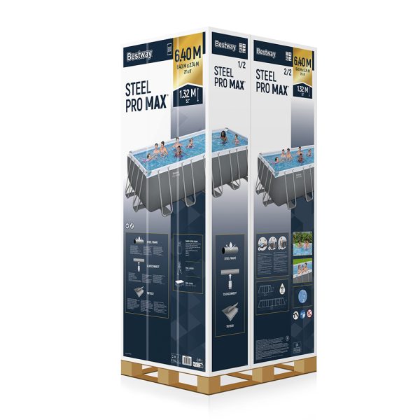 BESTWAY STEEL PRO MAX FRAME POOL KOMPLETT-SET MIT SANDFILTERANLAGE 640X274X132 – Bild 5