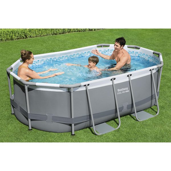 BESTWAY STEEL PRO MAX FRAME POOL SET MITFILTERPUMPE 305 X 200 X 84 CM, OVAL – Bild 2