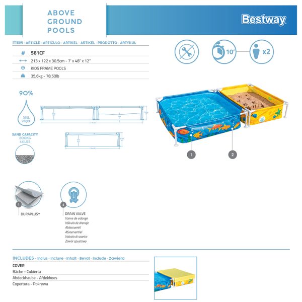 BESTWAY MY FIRST FRAME POOL MIT SANDKAST
EN – Bild 14