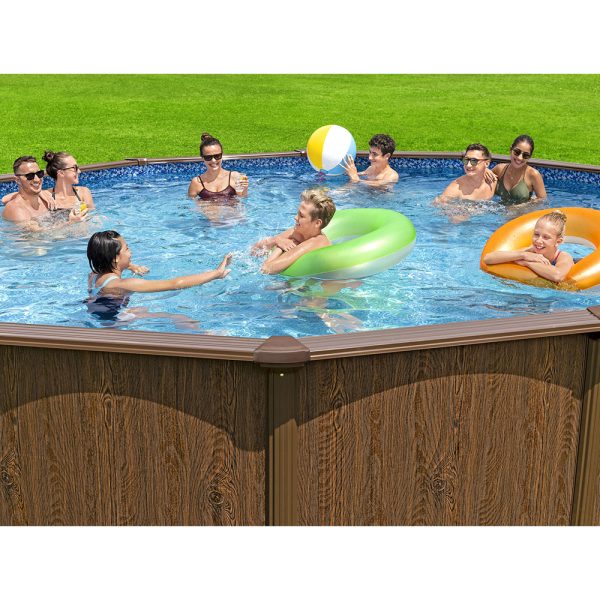 BESTWAY HYDRIUM STAHLWANDPOOL KOMPLETT-SET MIT SANDFILTERANLAGE Ø 549 X 132 CM – Bild 8