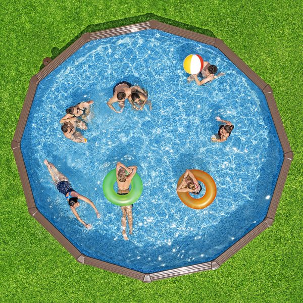BESTWAY HYDRIUM STAHLWANDPOOL KOMPLETT-SET MIT SANDFILTERANLAGE Ø 549 X 132 CM – Bild 11