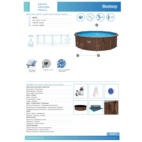 HYDRIUM POOL SET 488X132CM – Bild 12