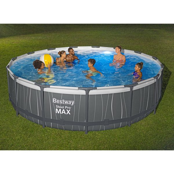 BESTWAY STEEL PRO MAX FRAME POOL KOMPLETT-SET, MIT LED-DESIGN, 457X107CM – Bild 6