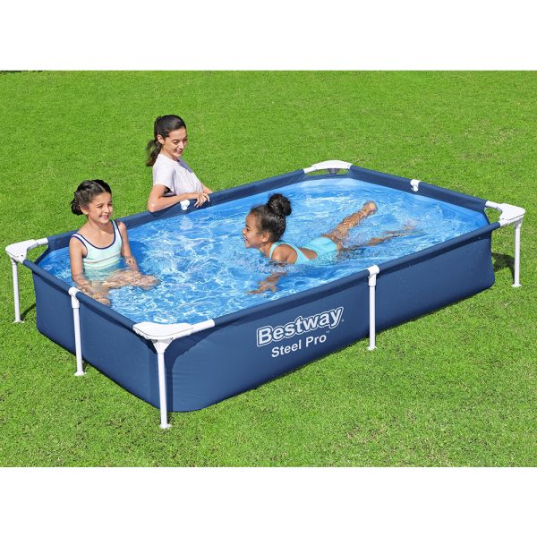 BESTWAY STEEL PRO FRAME POOL-SET, ECKIG,221 X 150 X 43 CM – Bild 7