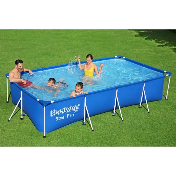 BESTWAY STEEL PRO FRAME POOL-SET, ECKIG MIT FILTERPUMPE 400 X 211 X 81 CM – Bild 2