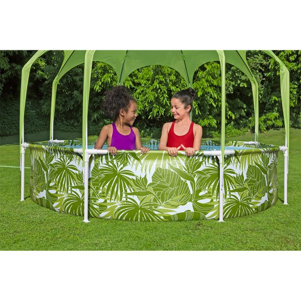 BESTWAY STEEL PRO UV CAREFUL AUFSTELLPOOL-SET SPLASH-IN-SHADE, RUND – Bild 7