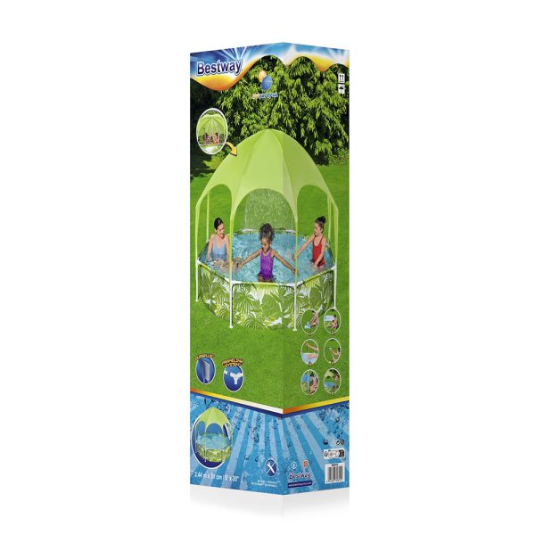 BESTWAY STEEL PRO UV CAREFUL AUFSTELLPOOL-SET SPLASH-IN-SHADE, RUND – Bild 3