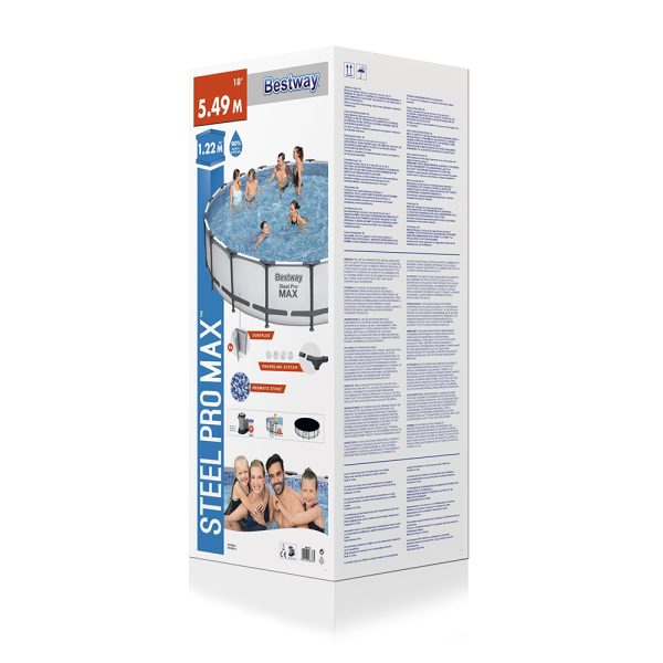 BESTWAY STEEL PRO MAX AUFSTELLPOOL KOMPLTT-SET MIT FILTERPUMPE 549 X 122 CM – Bild 4