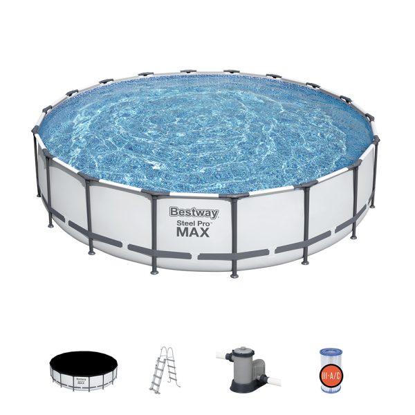BESTWAY STEEL PRO MAX AUFSTELLPOOL KOMPLTT-SET MIT FILTERPUMPE 549 X 122 CM – Bild 3