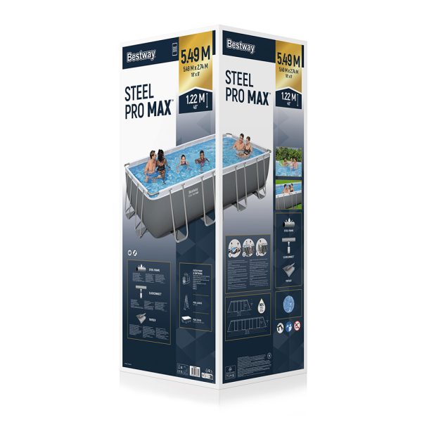 BESTWAY POWER STEEL FRAME POOL KOMPLETT-SET, MIT SANDFILTERANLAGE, 549X274X122 – Bild 4