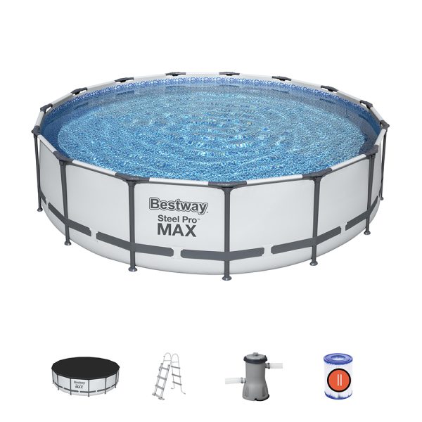 BESTWAY STEEL PRO MAX FRAME POOL KOMPLETT-SET 457 X 107 CM – Bild 3