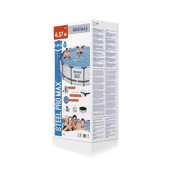 BESTWAY STEEL PRO MAX FRAME POOL KOMPLETT-SET 457 X 107 CM – Bild 4
