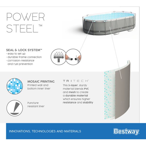 BESTWAY POWER STEEL FRAME POOL-SET 427 X 250 X 100 CM – Bild 7