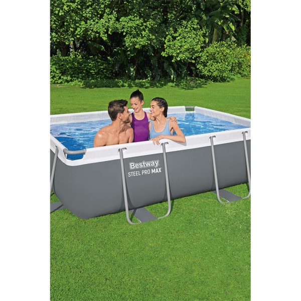 BESTWAY STEEL PRO MAX FRAME POOL SET MIT FILTERPUMPE 282 X 196 X 84 CM, GRAU – Bild 6