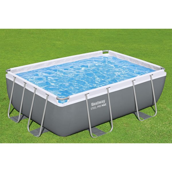 BESTWAY STEEL PRO MAX FRAME POOL SET MIT FILTERPUMPE 282 X 196 X 84 CM, GRAU – Bild 5