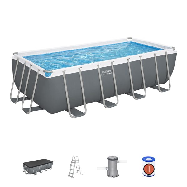 BESTWAY STEEL PRO MAX FRAME POOL KOMPLETT-SET MIT FILTERPUMPE 488 X 244 X 122 CM – Bild 4