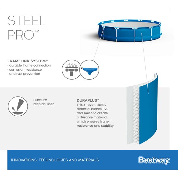 BESTWAY STEEL PRO FRAME POOL 366 X 76 CM, RUND – Bild 7