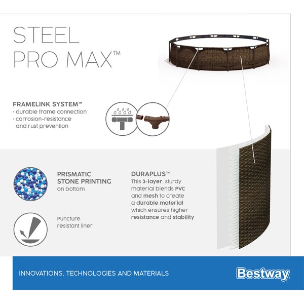 BESTWAY STEEL PRO MAX FRAME POOL KOMPLETT-SET 366 X 100 CM – Bild 10