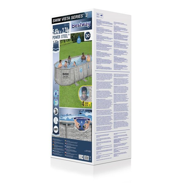 BESTWAY POWER STEEL SWIM VISTA SERIES II AUFSTELLPOOL KOMPLETT-SET 549X274X122CM – Bild 4