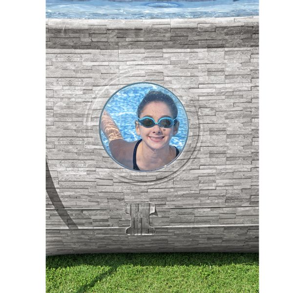 BESTWAY POWER STEEL SWIM VISTA SERIES IIFRAME POOL KOMPLETT-SET 488X305X107 – Bild 7
