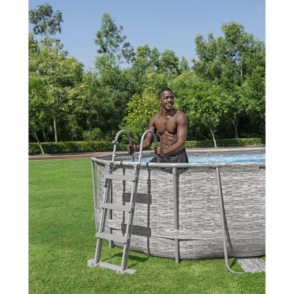 BESTWAY POWER STEEL SWIM VISTA SERIES IIFRAME POOL KOMPLETT-SET 488X305X107 – Bild 9