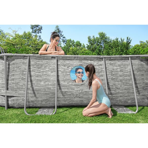 BESTWAY POWER STEEL SWIM VISTA SERIES IIFRAME POOL KOMPLETT-SET 488X305X107 – Bild 5
