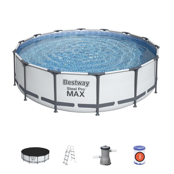 BESTWAY STEEL PRO MAX FRAME-POOL KOMPLETT-SET, RUND 427 X 107 CM – Bild 3