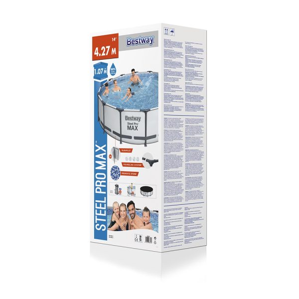 BESTWAY STEEL PRO MAX FRAME-POOL KOMPLETT-SET, RUND 427 X 107 CM – Bild 4