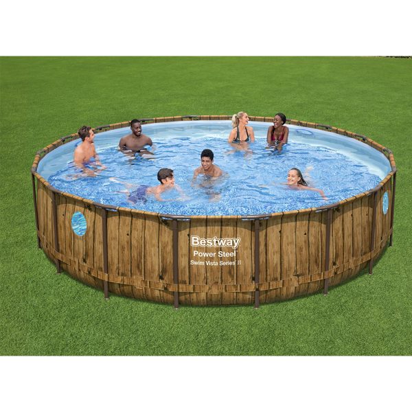 BESTWAY POWER STEEL SWIM VISTA SERIES IAUFSTELLPOOL KOMPLETT-SET 549X122CM – Bild 2