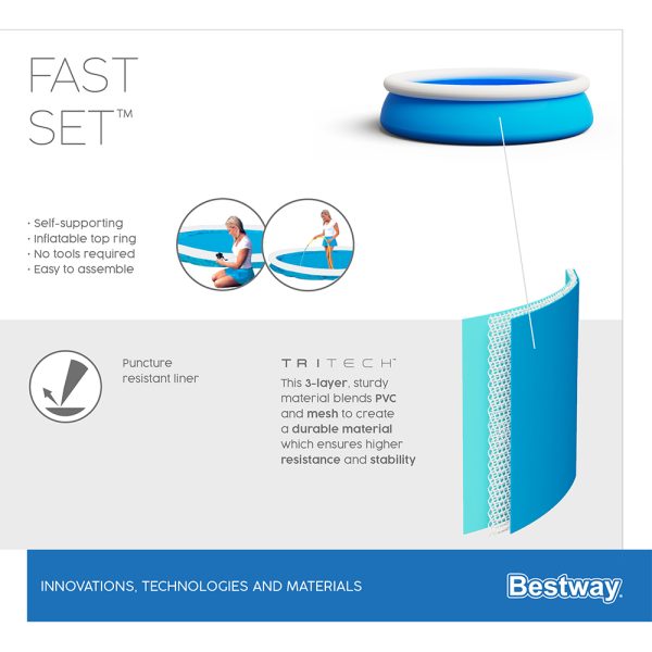 BESTWAY FAST SET POOL 366 X 76 CM, RUND – Bild 6