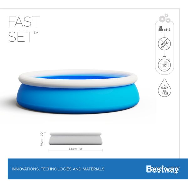 BESTWAY FAST SET POOL 366 X 76 CM, RUND – Bild 5