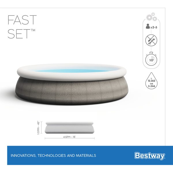 BESTWAY FAST SET AUFSTELLPOOL-SET 457X 107 CM, RUND – Bild 10