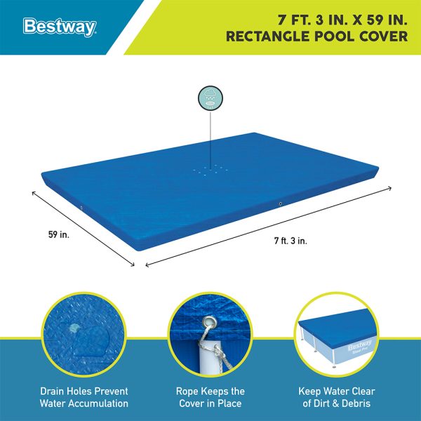 BESTWAY PE-ABDECKPLANE 224 X 154 CM, ECKIG – Bild 6