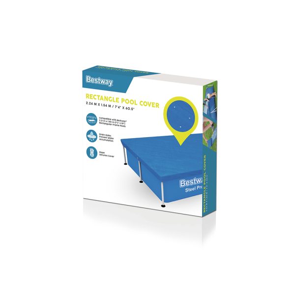 BESTWAY PE-ABDECKPLANE 224 X 154 CM, ECKIG – Bild 3