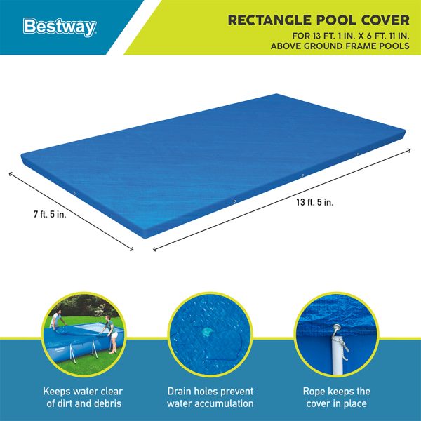 BESTWAY PE-ABDECKPLANE 400 X 211 CM, ECKIG – Bild 9