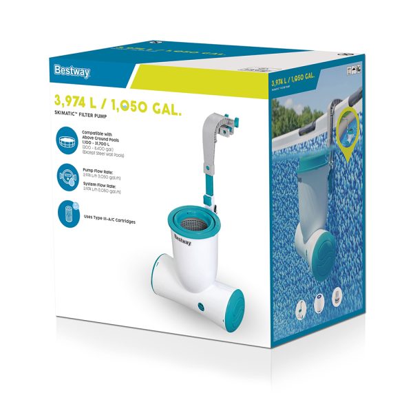 BESTWAY SKIMATIC 2-IN-1 EINHÄNGESKIMMER/FILTERPUMPEN-KOMBINATION 3.974 L/H – Bild 3