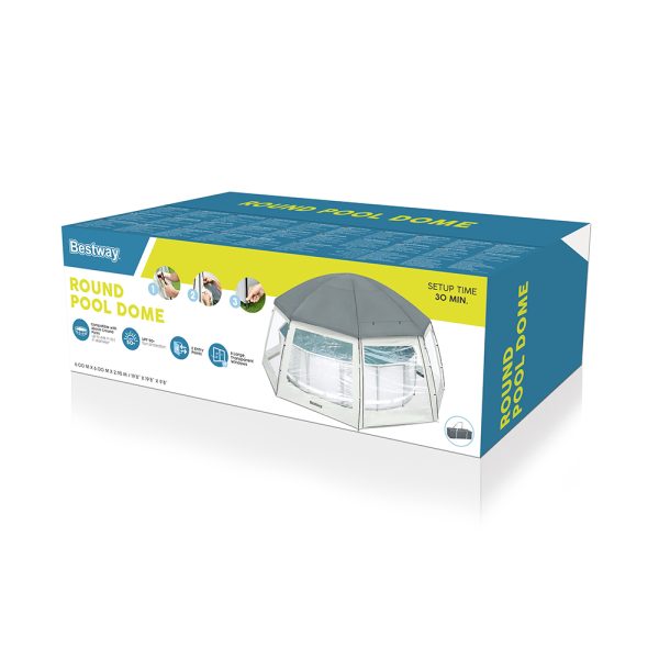 BESTWAY PAVILLON FÜR RUNDE POOLS 488 CM – Bild 3