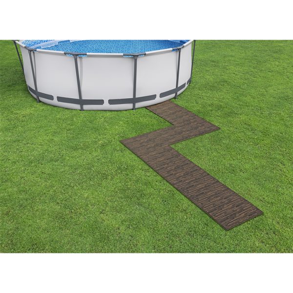 BESTWAY POOL-BODENSCHUTZFLIESEN SET 12 STÜCK Á 50 X 50 CM, HOLZ-OPTIK (PALISANDE – Bild 7