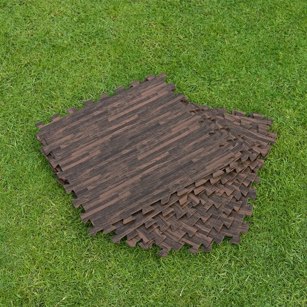 BESTWAY POOL-BODENSCHUTZFLIESEN SET 12 STÜCK Á 50 X 50 CM, HOLZ-OPTIK (PALISANDE – Bild 4