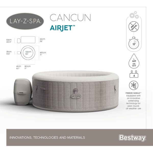 LAY-Z-SPA WHIRLPOOL CANCUN AIRJET FÜR BIS ZU 4 PERSONEN – Bild 17