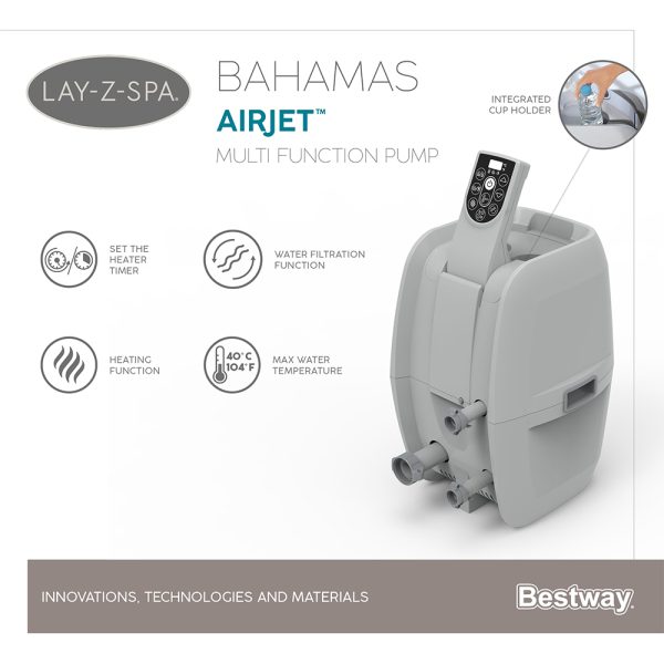 LAY-Z-SPA WHIRLPOOL BAHAMAS AIRJET FÜR BIS ZU 4 PERSONEN – Bild 24