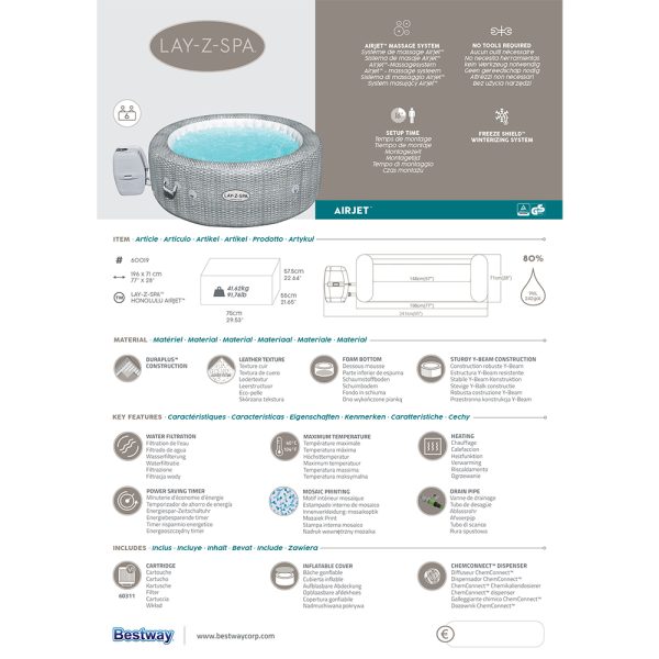 LAY-Z-SPA HONOLULU AIRJET WHIRLPOOL FÜR BIS ZU 6 PERSONEN – Bild 23
