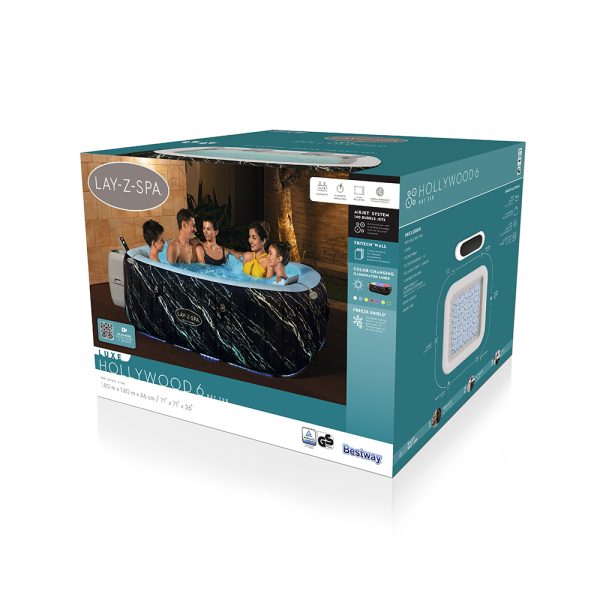 LAY-Z-SPA ENERGIESPAR-WHIRLPOOL HOLLYWOOD AIRJET FÜR 6 PERSONEN – Bild 5