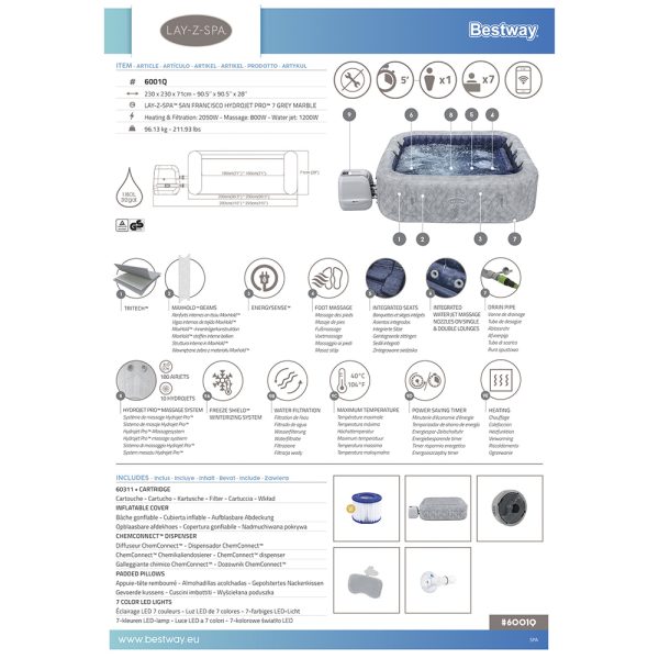 LAY-Z-SPA ENERGIESPAR-WHIRLPOOL SAN FRANCISCO HYDROJET PRO, MIT APP-STEUERUNG – Bild 30