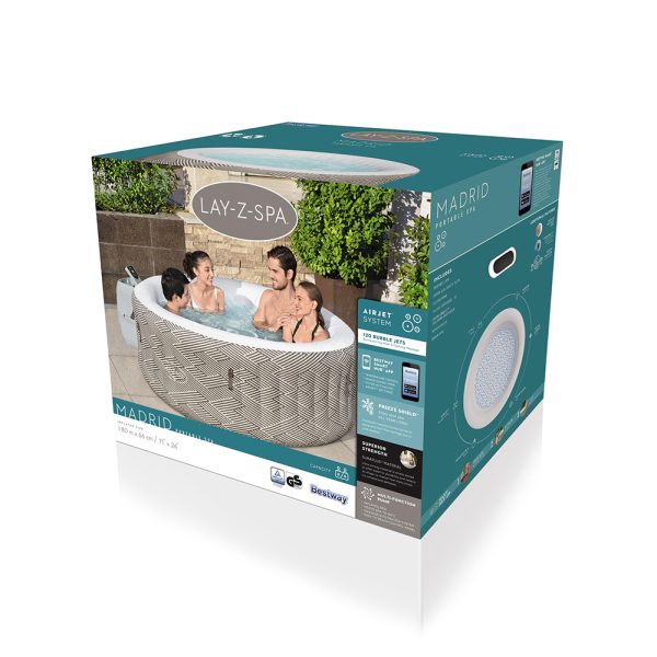 BESTWAY LAY-Z-SPA WLAN-WHIRLPOOL MADRID AIRJET FÜR BIS ZU 4 PERSONEN – Bild 5