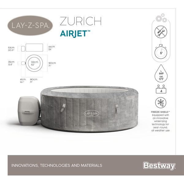 LAY-Z-SPA ECO-WHIRLPOOL ZURICH AIRJET FÜR BIS ZU 4 PERSONEN – Bild 20