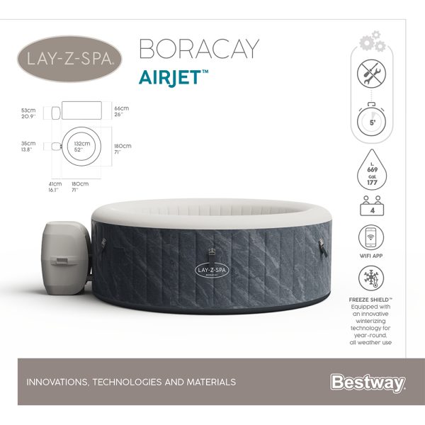 LAY-Z-SPA WLAN-WHIRLPOOL BORACAY AIRJETÜR BIS ZU 4 PERSONEN – Bild 16