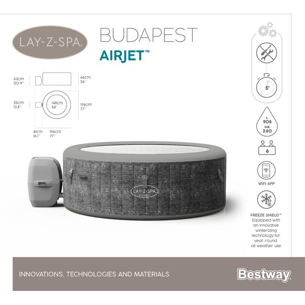 LAY-Z-SPA ECO WLAN-WHIRLPOOL BUDAPEST AIRJET FÜR BIS ZU 6 PERSONEN – Bild 16