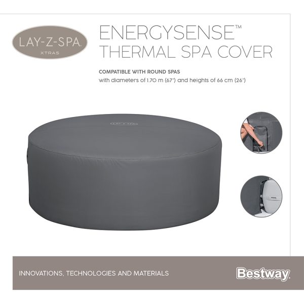 BESTWAY LAY-Z-SPA ENERGYSENSE THERMO-KOMPLETTABDECKUNG 170 X 66 CM RUND – Bild 10